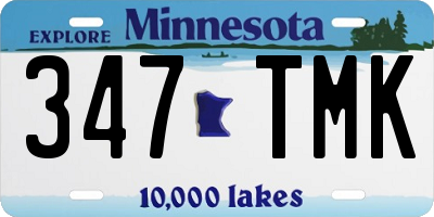 MN license plate 347TMK