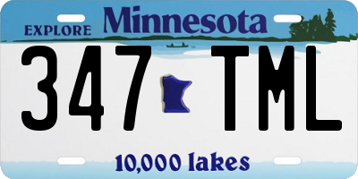 MN license plate 347TML