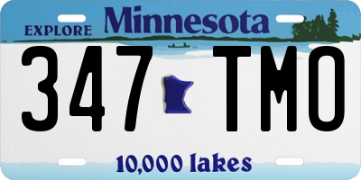 MN license plate 347TMO