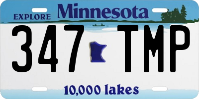 MN license plate 347TMP