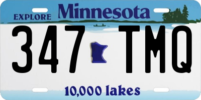 MN license plate 347TMQ