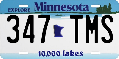 MN license plate 347TMS