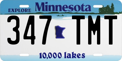 MN license plate 347TMT