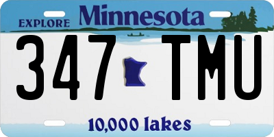 MN license plate 347TMU