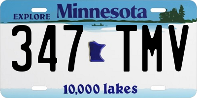 MN license plate 347TMV