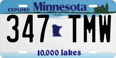 MN license plate 347TMW