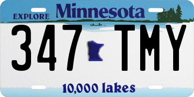 MN license plate 347TMY