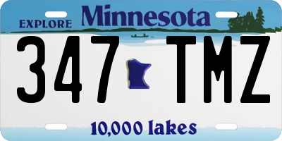 MN license plate 347TMZ