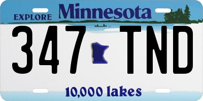MN license plate 347TND