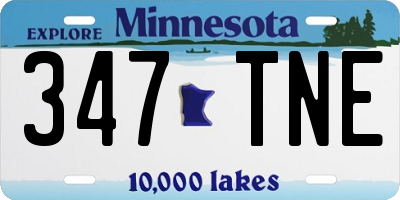 MN license plate 347TNE