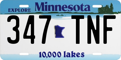 MN license plate 347TNF