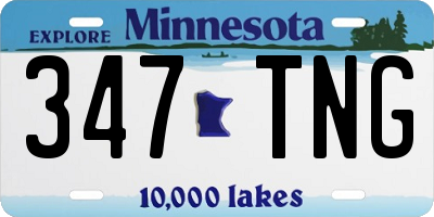 MN license plate 347TNG