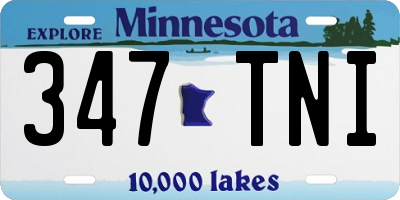 MN license plate 347TNI