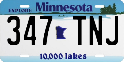 MN license plate 347TNJ