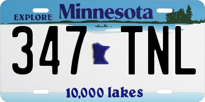 MN license plate 347TNL