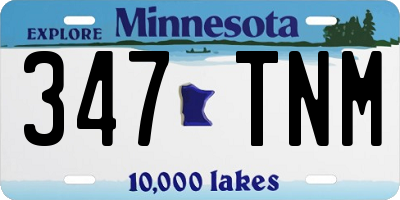 MN license plate 347TNM