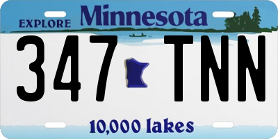 MN license plate 347TNN