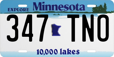 MN license plate 347TNO
