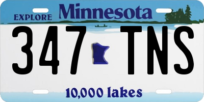 MN license plate 347TNS