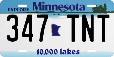 MN license plate 347TNT