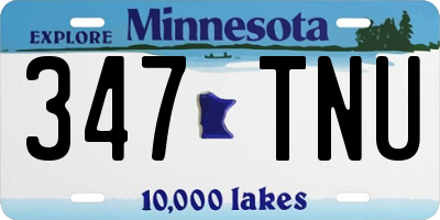 MN license plate 347TNU