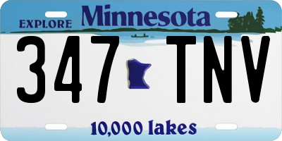 MN license plate 347TNV