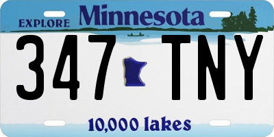 MN license plate 347TNY