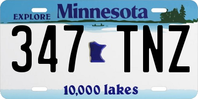 MN license plate 347TNZ
