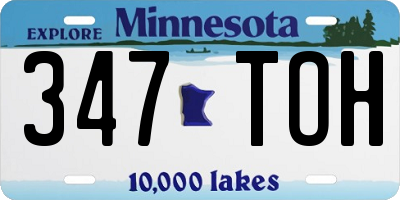 MN license plate 347TOH