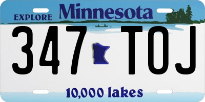MN license plate 347TOJ