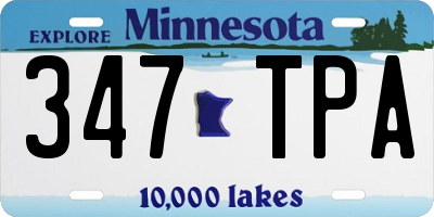 MN license plate 347TPA