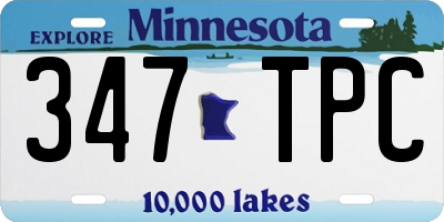 MN license plate 347TPC