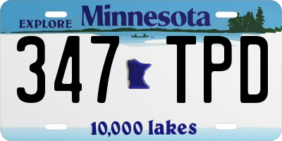 MN license plate 347TPD