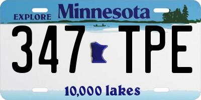 MN license plate 347TPE