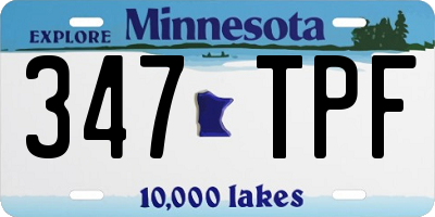 MN license plate 347TPF