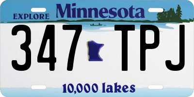 MN license plate 347TPJ