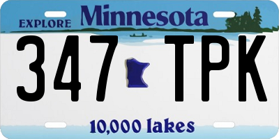 MN license plate 347TPK