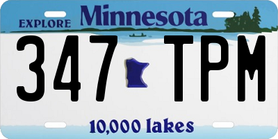 MN license plate 347TPM