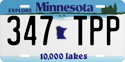 MN license plate 347TPP