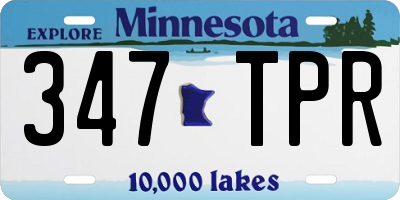 MN license plate 347TPR
