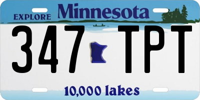 MN license plate 347TPT