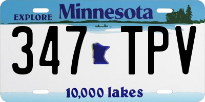 MN license plate 347TPV