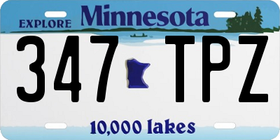 MN license plate 347TPZ