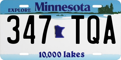 MN license plate 347TQA
