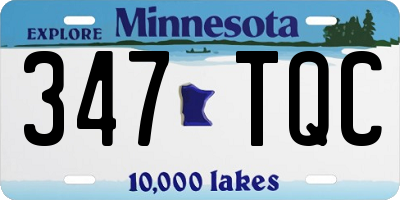 MN license plate 347TQC