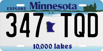 MN license plate 347TQD