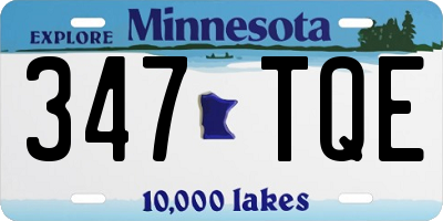MN license plate 347TQE