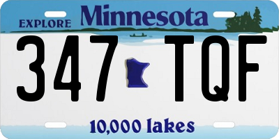 MN license plate 347TQF
