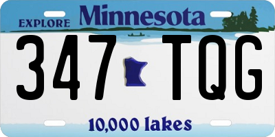 MN license plate 347TQG