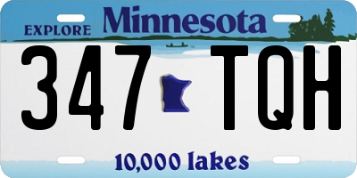 MN license plate 347TQH